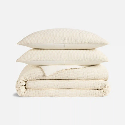 Woven Checkerboard Duvet Set