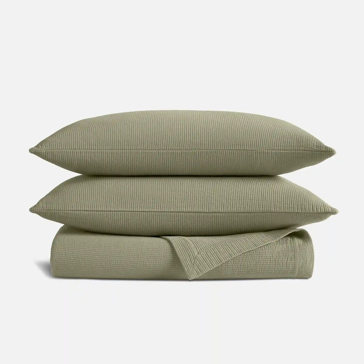Ribbed Matelasse Quilt Set