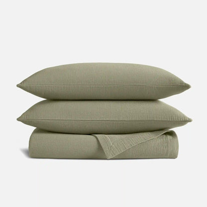 Ribbed Matelasse Quilt Set