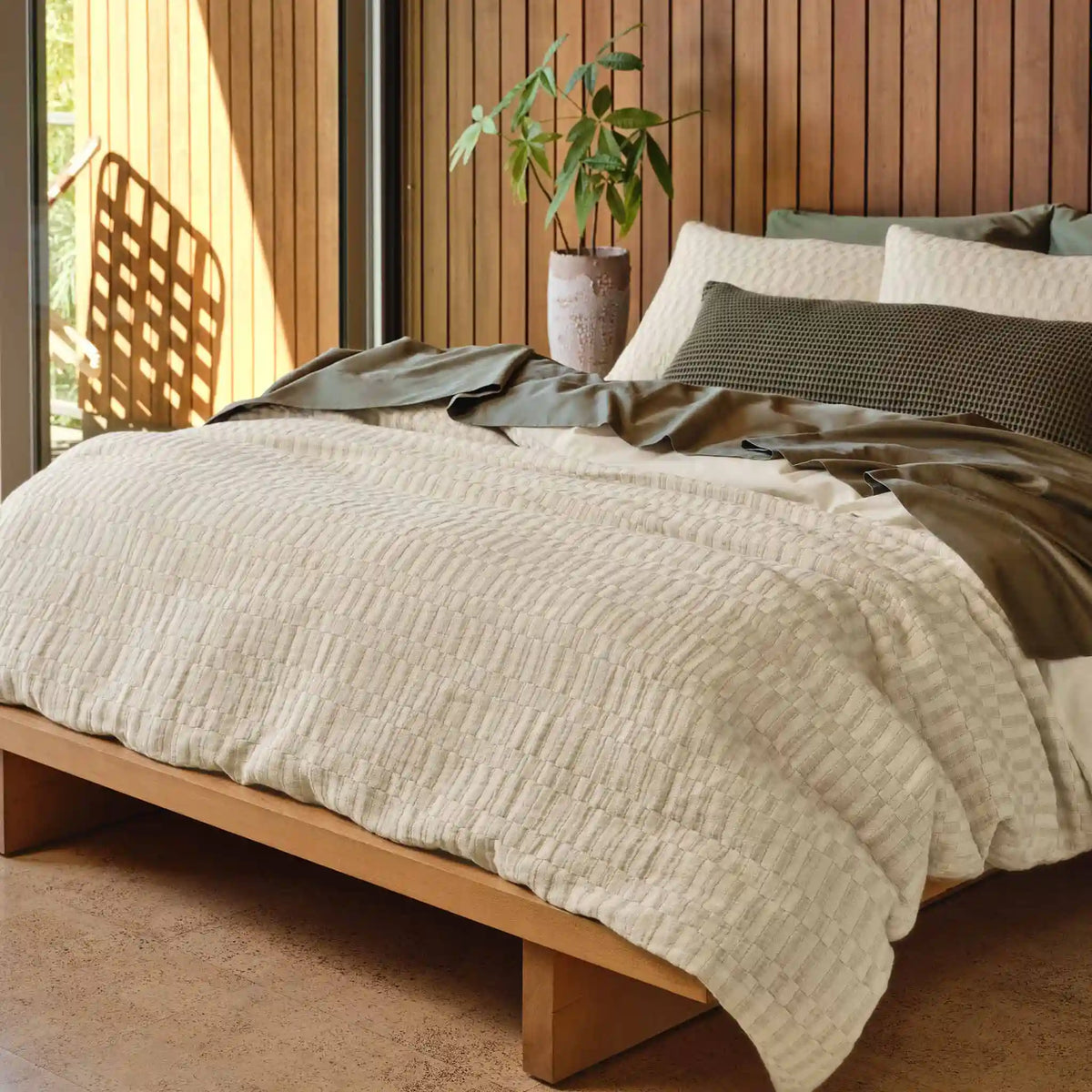 Woven Checkerboard Duvet Set