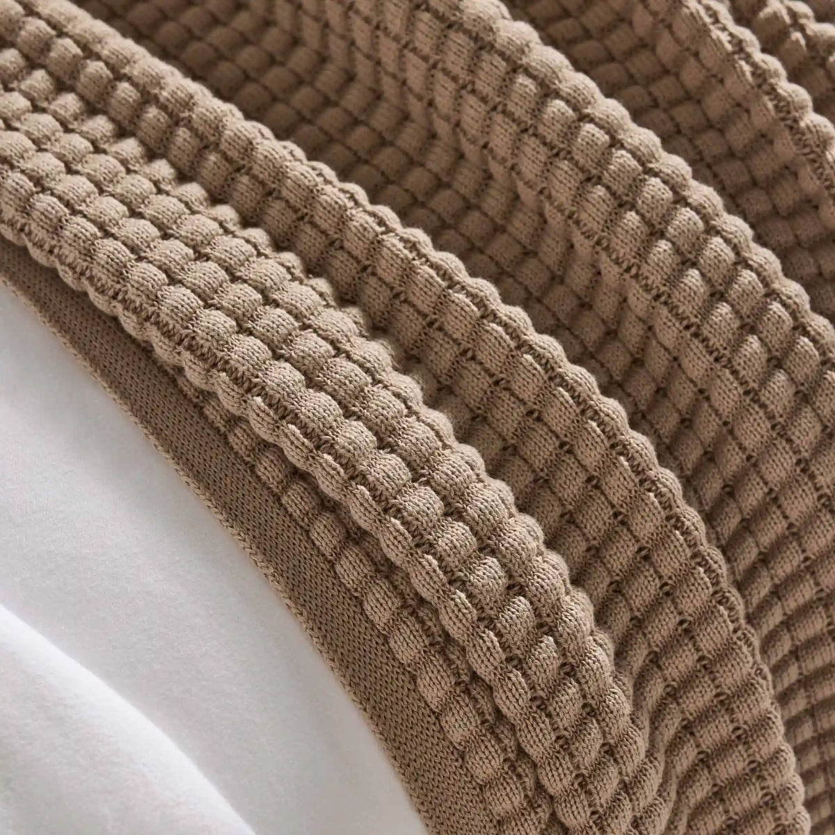 Grid Knit Cotton Throw Blanket - Last Call
