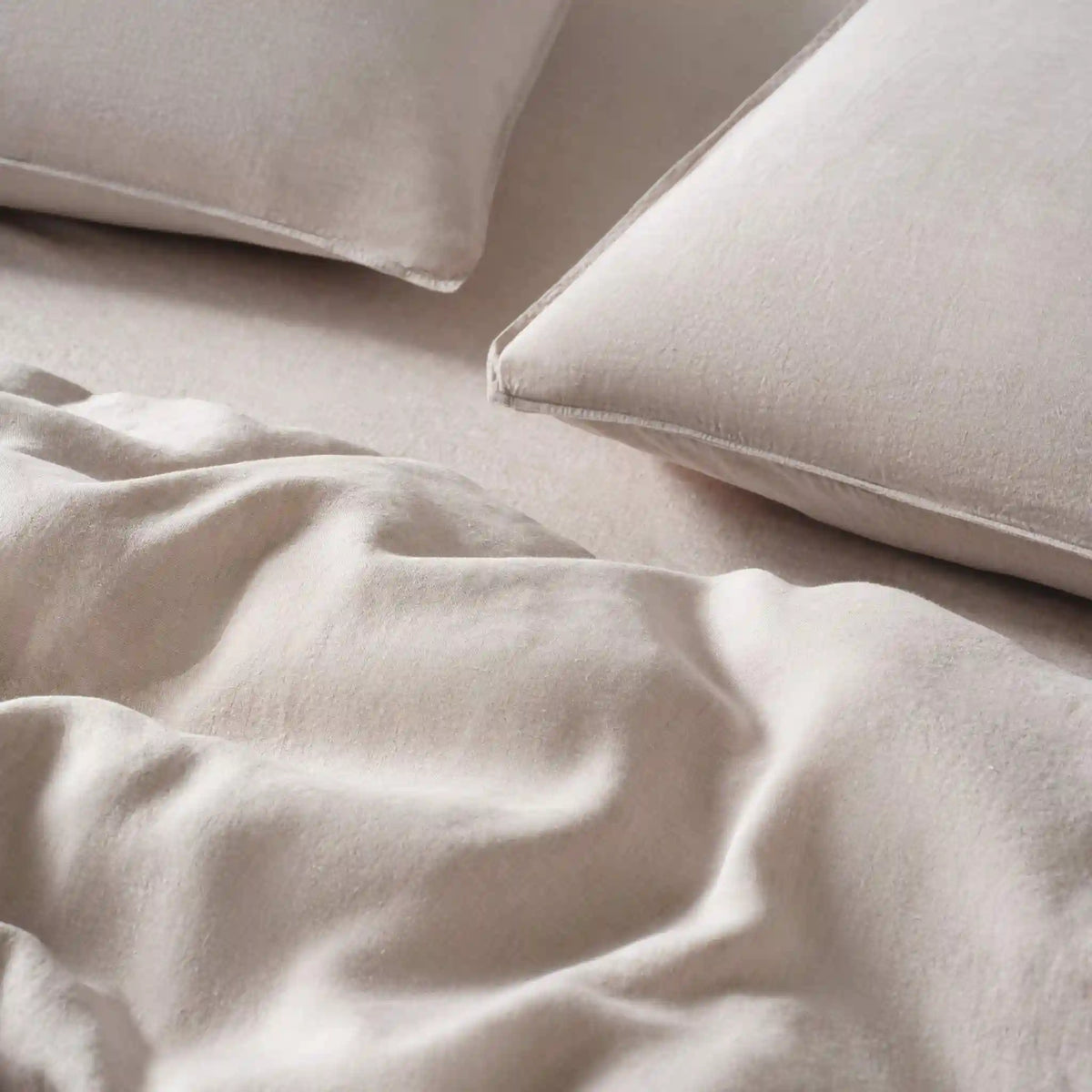 Set of 2 Washed European Linen Core Sheet Set Bundle