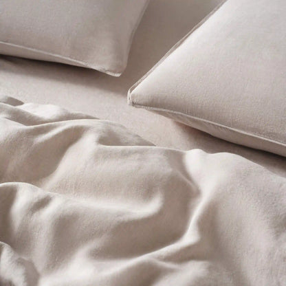Set of 2 Washed European Linen Core Sheet Set Bundle