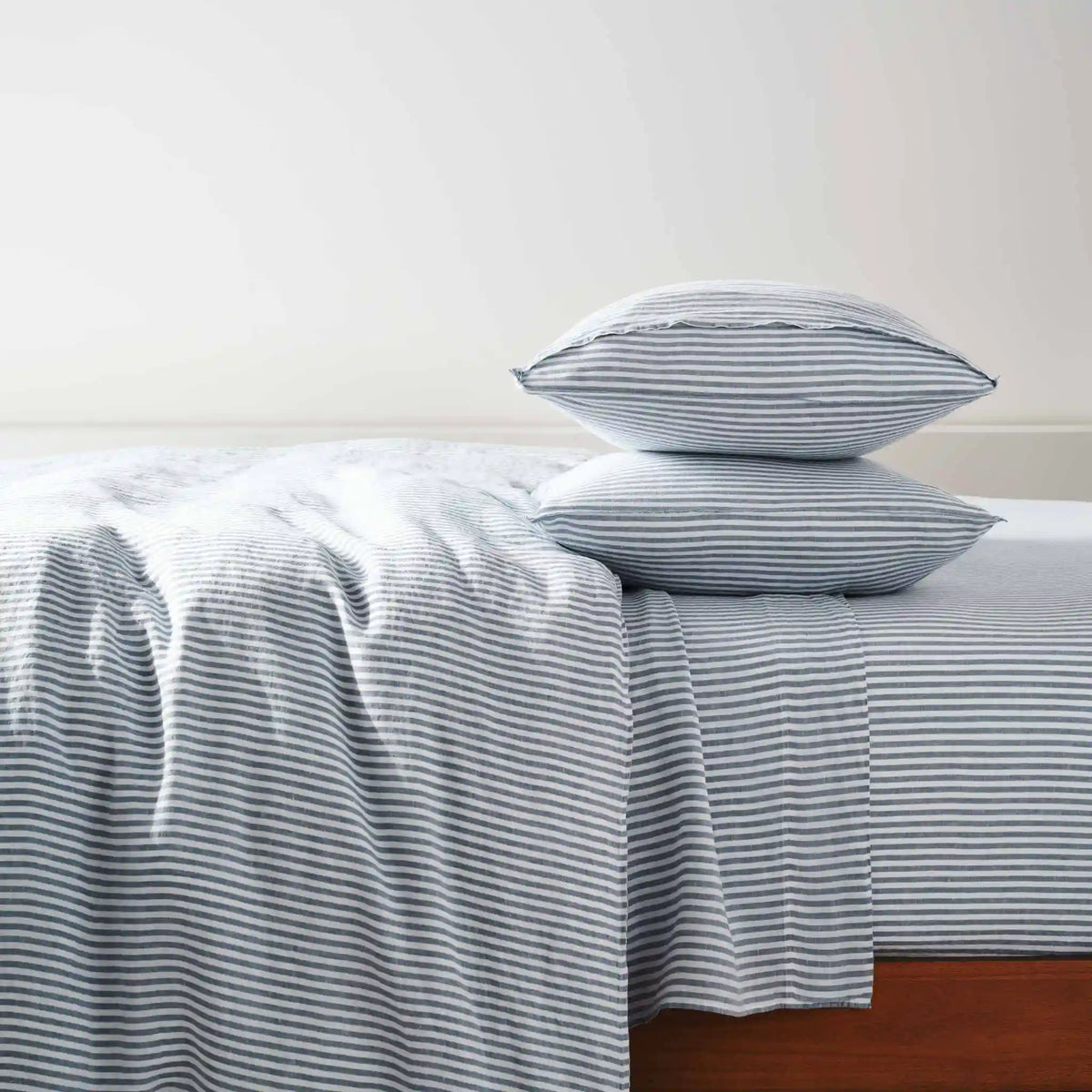 Set of 2 Washed European Linen Core Sheet Set Bundle