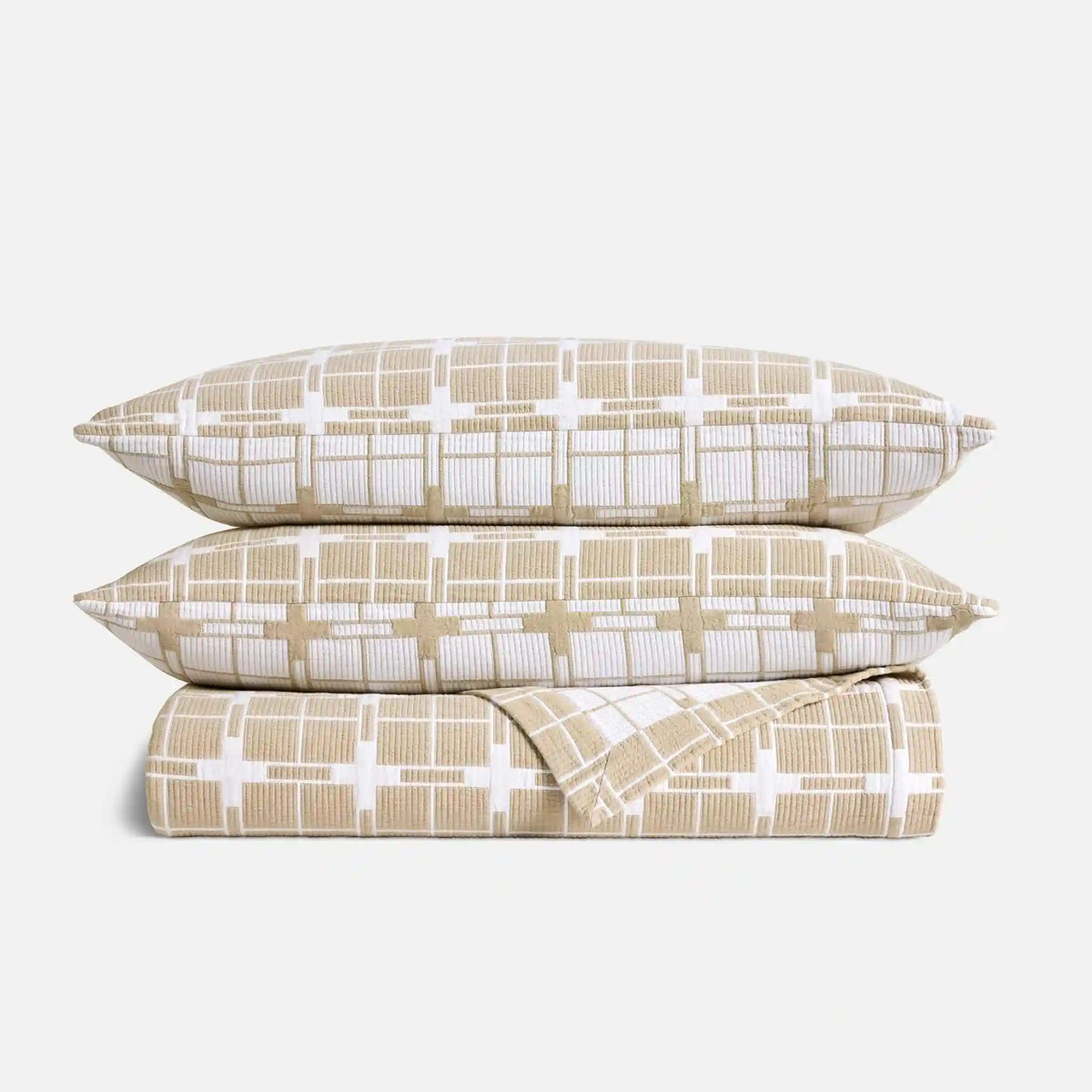 Ribbed Matelasse Quilt Set
