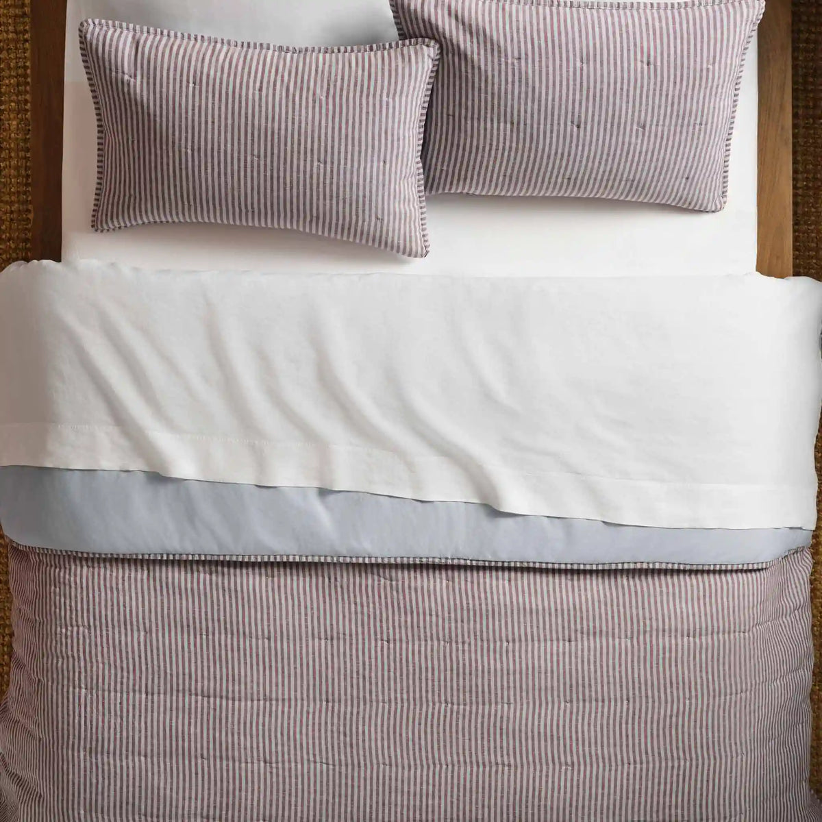 Washed European Linen Quilt Set