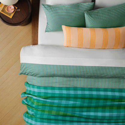 Sunwashed Check Bed Blanket