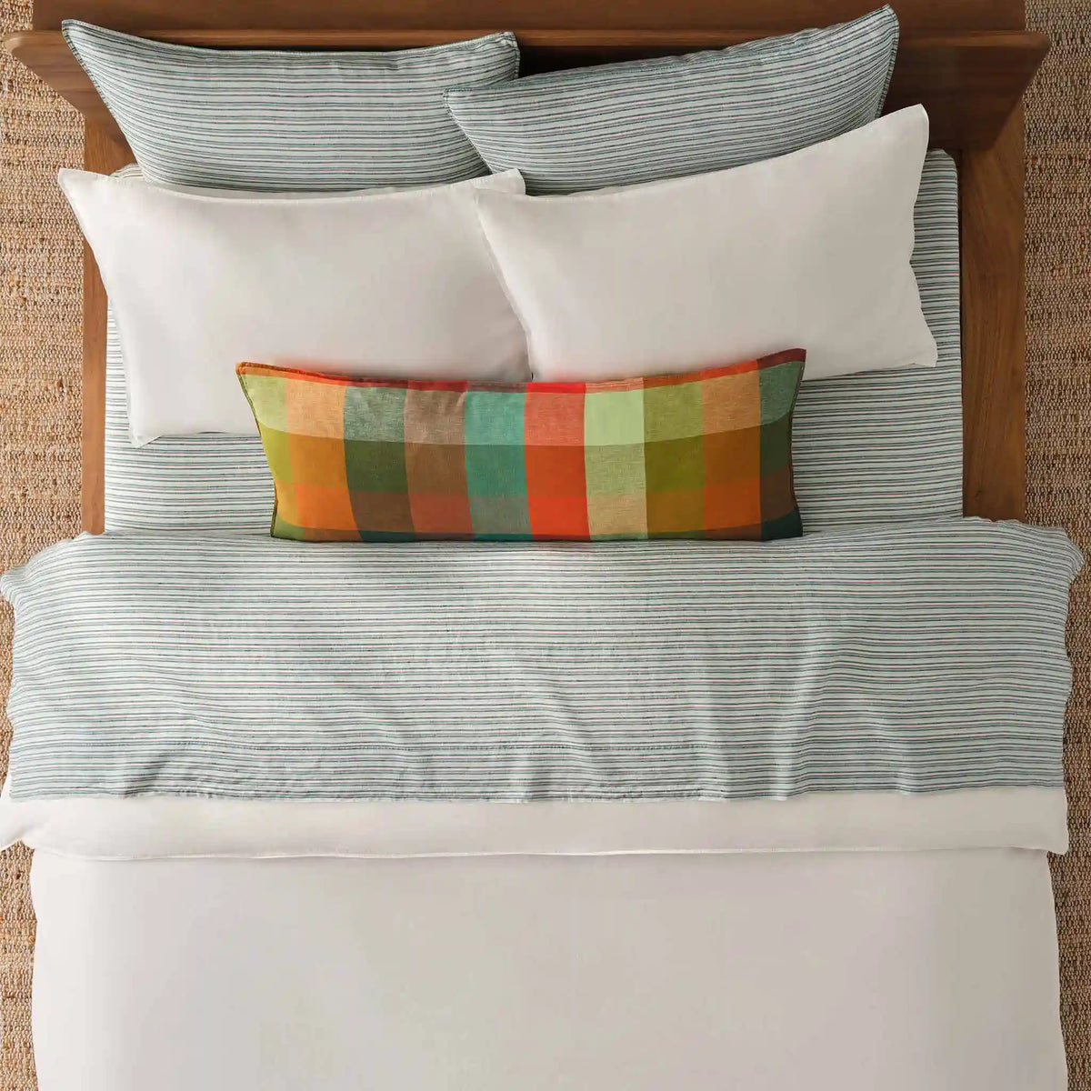 Washed European Linen Lumbar Pillow Cover